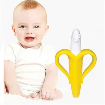 BPA Free Baby Silicone Training Toothbrush Cute Banana/Corn Shape Toddles Teether Chew Toys Gift For Infant Baby Dental Care
BPA Free Baby Silicone Training Toothbrush Cute Banana/Corn Shape Toddles Teether Chew Toys Gift For Infant Baby Dental Care