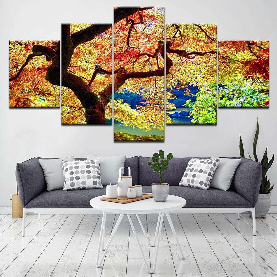 Modular Painting Frame HD Printed Wall Art Pictures Modern 5 Panel Colorful Tree Landscape Living Room Or Bedroom Canvas Poster
Modular Painting Frame HD Printed Wall Art Pictures Modern 5 Panel Colorful Tree Landscape Living Room Or Bedroom Canvas Poster