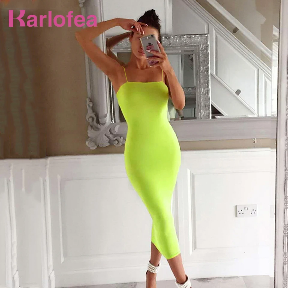Karlofea Fashion Streetwear Strap Maxi Dress Female Casual Bodycon 2 Layers Cotton Vestidos Chic Neon Green Long Dress Outfits
Karlofea Fashion Streetwear Strap Maxi Dress Female Casual Bodycon 2 Layers Cotton Vestidos Chic Neon Green Long Dress Outfits