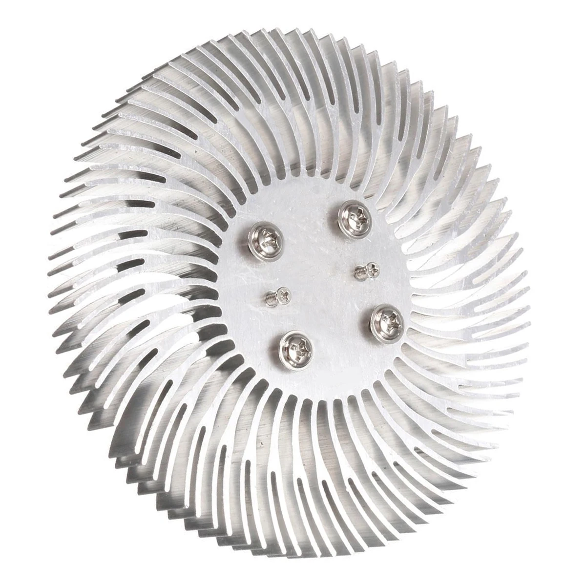 1pc Round Spiral Aluminum Heat Sink Radiator 90*10mm With 6pcs Screws For 10W High Power LED Lamp Heat Dissipation Mayitr