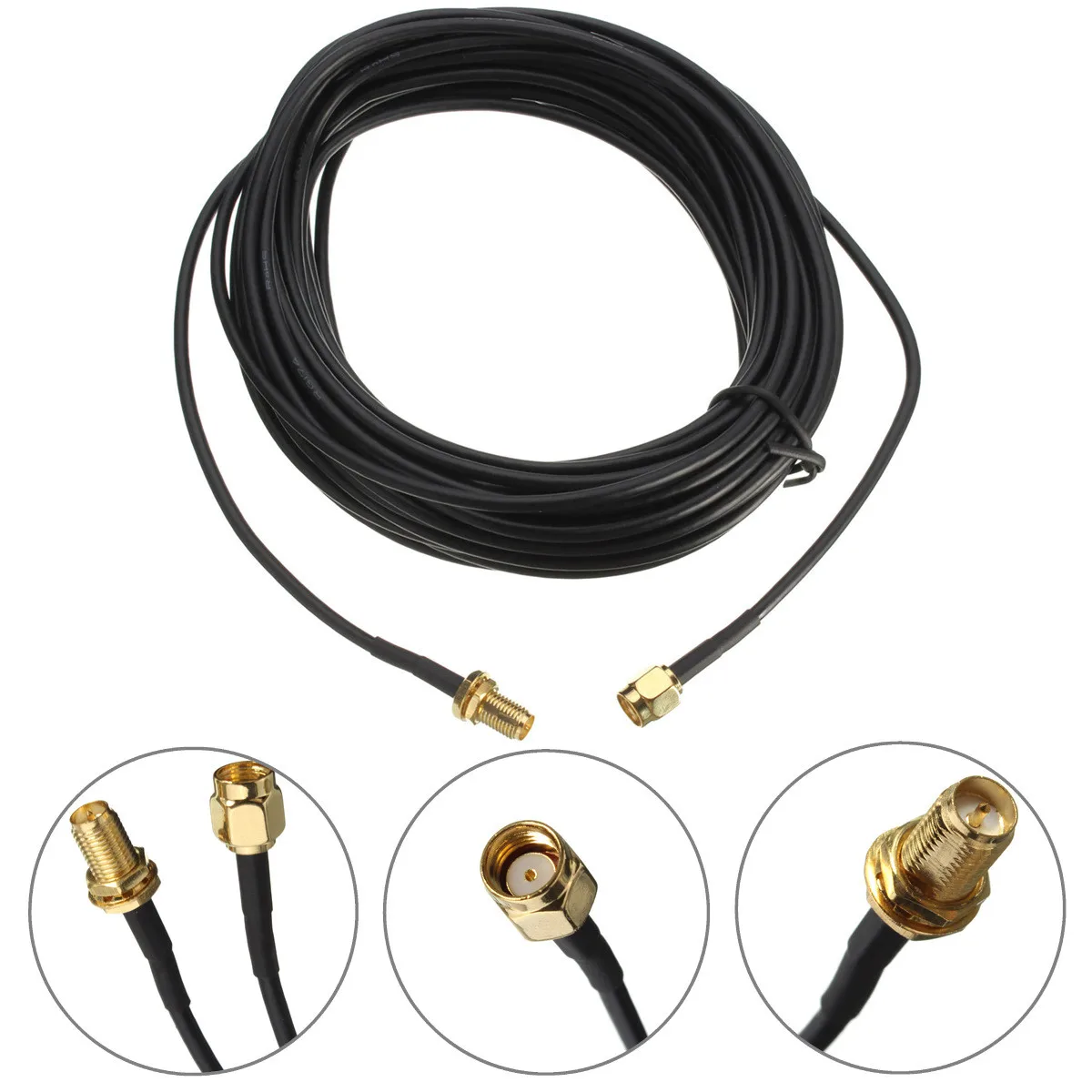 1m 5m Extension Cable RG174 RP-SMA Male to Female Wifi Antenna Extension Cable Lead Wire Pure Copper Gold Plated High Quality
1m 5m Extension Cable RG174 RP-SMA Male to Female Wifi Antenna Extension Cable Lead Wire Pure Copper Gold Plated High Quality