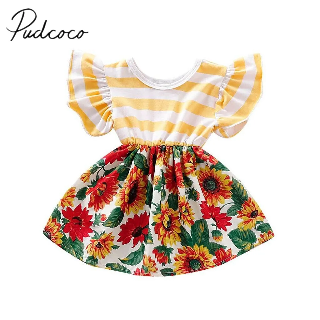 2019 Baby Summer Clothing Toddler Kid Baby Girls Sunflower Dress Ruffles Sleeve Striped Floral Princess Party A-Line Dress 6M-4T
2019 Baby Summer Clothing Toddler Kid Baby Girls Sunflower Dress Ruffles Sleeve Striped Floral Princess Party A-Line Dress 6M-4T