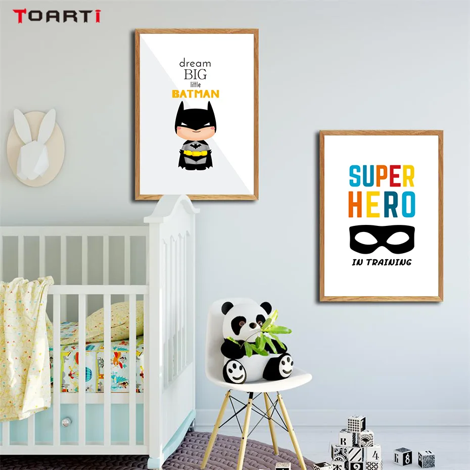 Cartoon Superhero Posters Prints Cute Batman Canvas Painting For Kids Nursery Room Decoration For The House Modern Lovely Art
Cartoon Superhero Posters Prints Cute Batman Canvas Painting For Kids Nursery Room Decoration For The House Modern Lovely Art