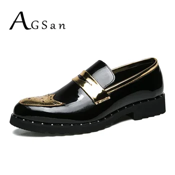 AGSan Men Brogue Shoes Fashion Men Loafers Big Size 38-45 Dress Shoes Black Gold Mens Penny Loafers Slip On Male Wedding Shoes
AGSan Men Brogue Shoes Fashion Men Loafers Big Size 38-45 Dress Shoes Black Gold Mens Penny Loafers Slip On Male Wedding Shoes
