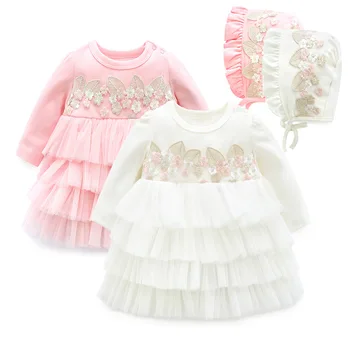 High quality Newborn baby Dress+hat 2pcs cotton Long sleeve Baby Girl clothes For Toddler 1 Years Birthday Party Dress clothes
High quality Newborn baby Dress+hat 2pcs cotton Long sleeve Baby Girl clothes For Toddler 1 Years Birthday Party Dress clothes