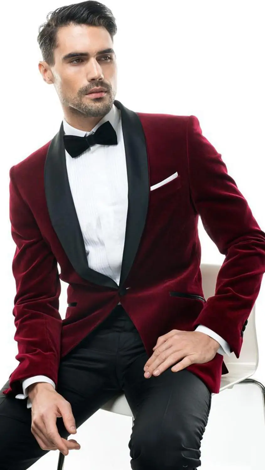 Burgundy Men Suit Wool Velvet Groomsman Tuxedos Jacket & Trousers Set Formal Wedding Best Mens Suits
Burgundy Men Suit Wool Velvet Groomsman Tuxedos Jacket & Trousers Set Formal Wedding Best Mens Suits
