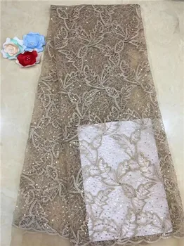 French Net Lace Fabric Latest african guipure lace fabric with embroidery mesh tulle Champagne cord Sequins lace fabric X3
French Net Lace Fabric Latest african guipure lace fabric with embroidery mesh tulle Champagne cord Sequins lace fabric X3
