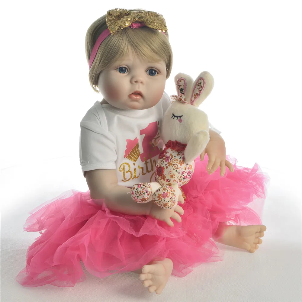 23inch Full Silicone Body Reborn Baby Doll Toys Lifelike 55cm Princess Newborn Girl Babies Doll kids birthday play house baby
23inch Full Silicone Body Reborn Baby Doll Toys Lifelike 55cm Princess Newborn Girl Babies Doll kids birthday play house baby