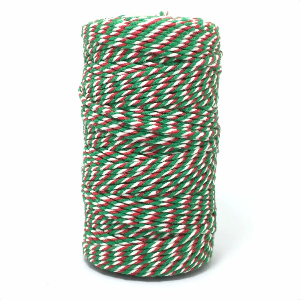 NEW 8ply 1MM~1.5mm Cotton Bakers Mix (150yard/spool) Baker's Twine Gift Packing white+red+green Twine for Crafting
NEW 8ply 1MM~1.5mm Cotton Bakers Mix (150yard/spool) Baker's Twine Gift Packing white+red+green Twine for Crafting