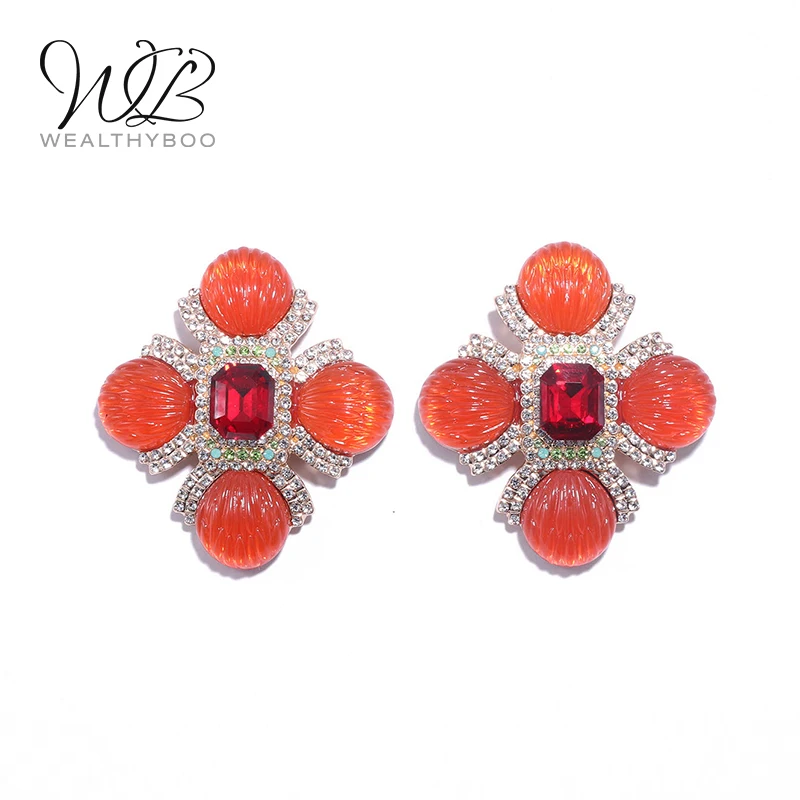 WEALTHYBOO 2018 New Arrival New Idea Pave Stones Insert Stud with 4 Petals Red FlowerEarring for Women Fashion Jewelry
WEALTHYBOO 2018 New Arrival New Idea Pave Stones Insert Stud with 4 Petals Red FlowerEarring for Women Fashion Jewelry