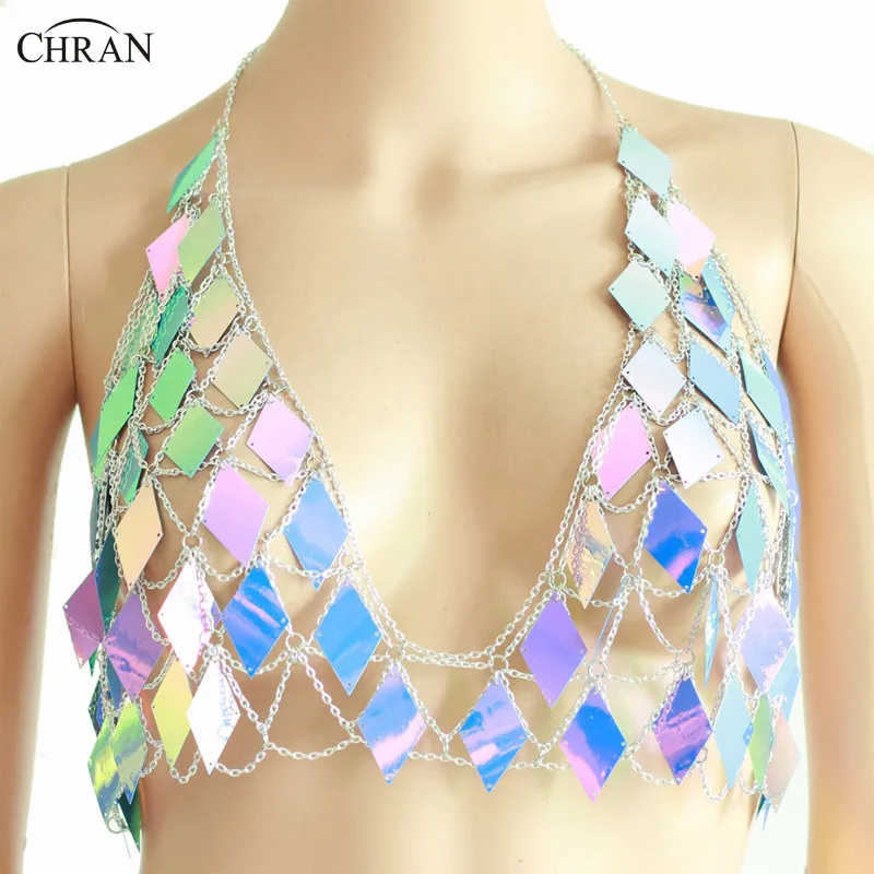 Chran Sexy Mesh Sequin Chain Bralette Fashion Carnival Bra Halter Harness Festival Jewelry
Chran Sexy Mesh Sequin Chain Bralette Fashion Carnival Bra Halter Harness Festival Jewelry