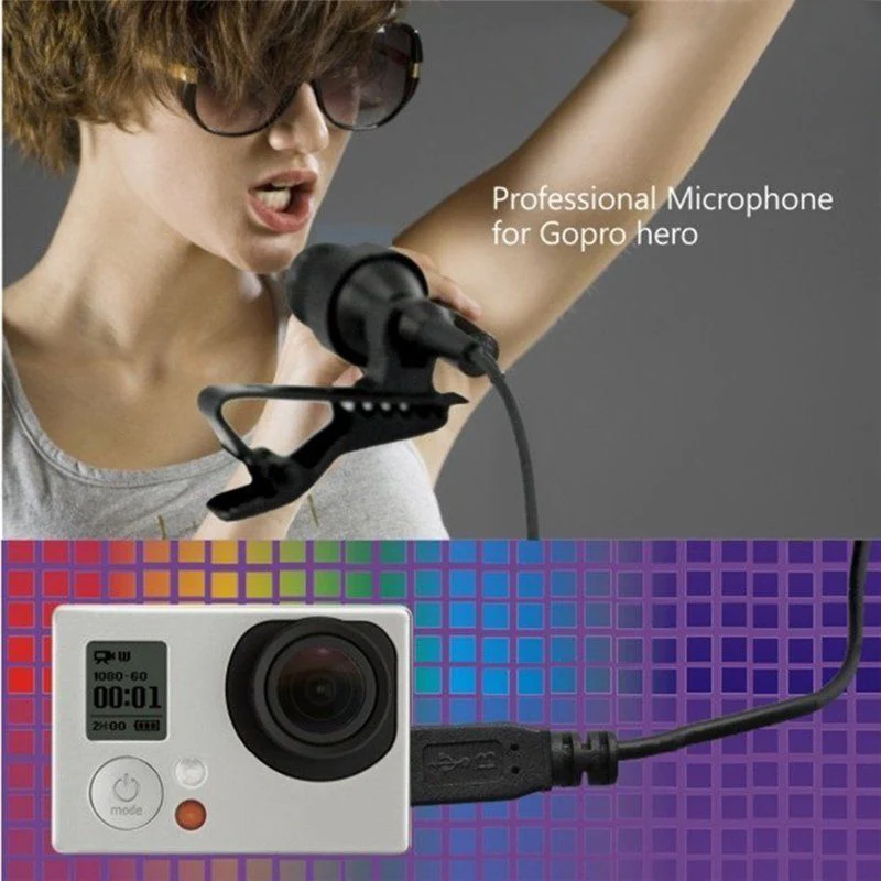 USB Stereo External Microphone High Fidelity Microphone for GoPro Hero 4 3 3+ Action Camera -Drop
USB Stereo External Microphone High Fidelity Microphone for GoPro Hero 4 3 3+ Action Camera -Drop
