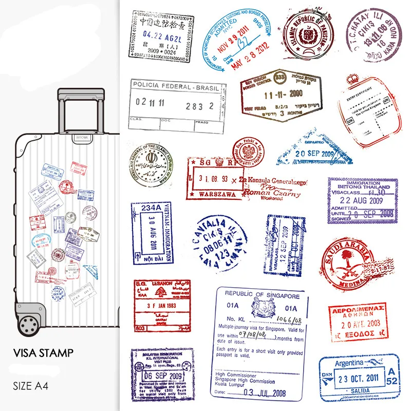 20pcs Visa Postmark Luggage Sticker Personality Suitcase Sticker Waterproof Guitar Trolley Box Decoration Sticker
20pcs Visa Postmark Luggage Sticker Personality Suitcase Sticker Waterproof Guitar Trolley Box Decoration Sticker