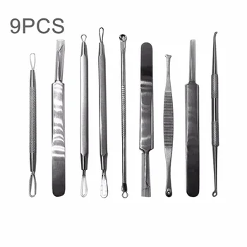 9Pcs/set Stainless Steel Acne Needle Blackhead Blemish Pimple Extractor Remover Tool Set Face Skin Care Blackhead Tweezer
9Pcs/set Stainless Steel Acne Needle Blackhead Blemish Pimple Extractor Remover Tool Set Face Skin Care Blackhead Tweezer