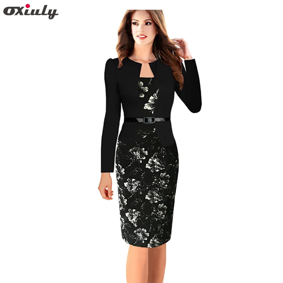 Oxiuly Plus Size S-4XL One-piece Faux Jacket Brief Elegant Patterns Work Dress Office Bodycon Female Sheath Pencil Dress
Oxiuly Plus Size S-4XL One-piece Faux Jacket Brief Elegant Patterns Work Dress Office Bodycon Female Sheath Pencil Dress