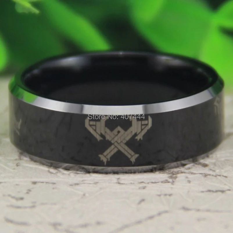 Free Shipping USA UK Canada Russia Brazil Hot Sales LOL Men's New Black Top Silver Beveled New Fashion Tungsten Wedding Ring
Free Shipping USA UK Canada Russia Brazil Hot Sales LOL Men's New Black Top Silver Beveled New Fashion Tungsten Wedding Ring