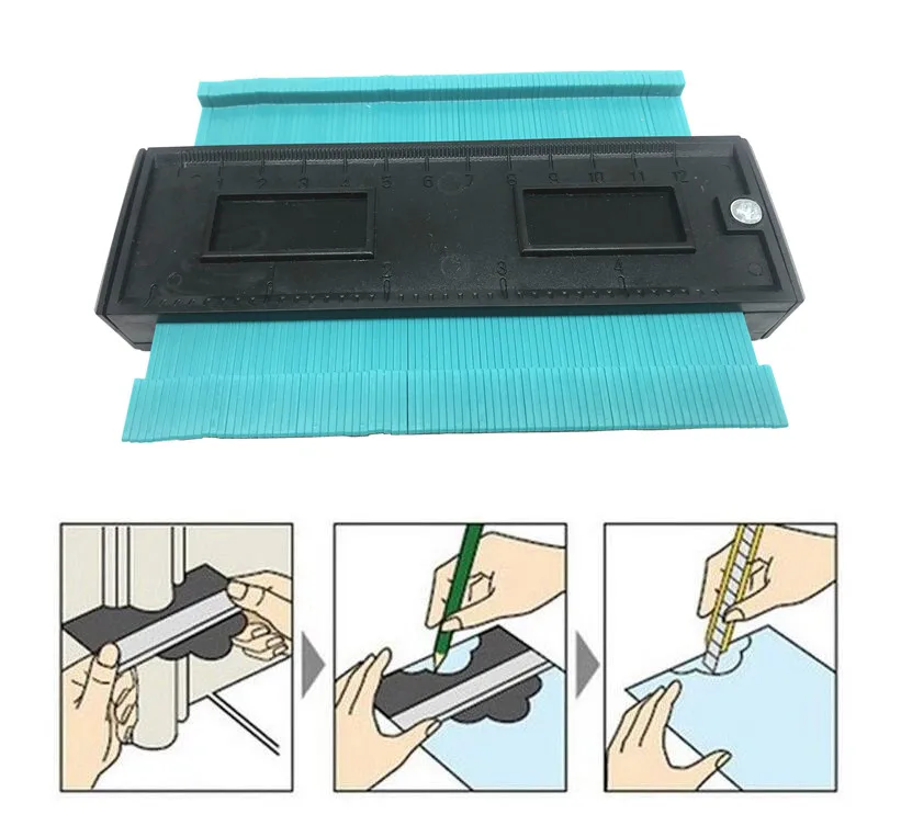 Milda 5 inch Contour Profile Gauge Tiling Laminate Tiles Edge Shaping Wood Measure Ruler ABS Contour Gauge Duplicator copy Gauge
Milda 5 inch Contour Profile Gauge Tiling Laminate Tiles Edge Shaping Wood Measure Ruler ABS Contour Gauge Duplicator copy Gauge