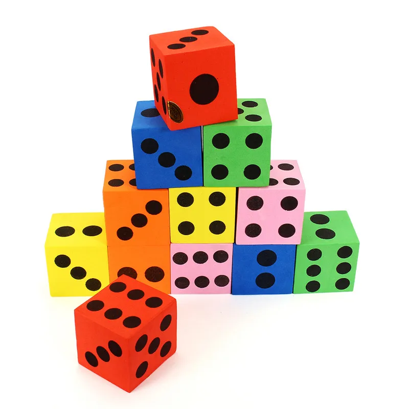 New 12Pcs/Set 3.7cm EVA Soft Colorful Foam Large Dices Party Bag Filler Bright Colors Black Solid Dots Entertainment Board Games
New 12Pcs/Set 3.7cm EVA Soft Colorful Foam Large Dices Party Bag Filler Bright Colors Black Solid Dots Entertainment Board Games
