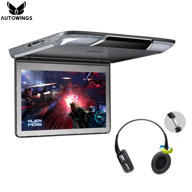 Full HD 11.6 inch 1920*1080 Car Flip-down Monitor Screen Roof Mount Overhead Monitor Video Player Display IR Headphone Black
Full HD 11.6 inch 1920*1080 Car Flip-down Monitor Screen Roof Mount Overhead Monitor Video Player Display IR Headphone Black