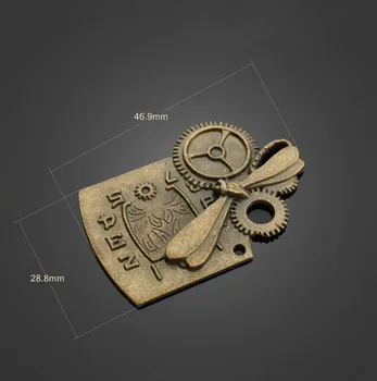 20pcs New Antique Bronze Gear Wing Clock Jewelry Charms Pendants-DIY Necklace Bracelet Metal Fashion Accessories 46.9 mmX28.8 mm
20pcs New Antique Bronze Gear Wing Clock Jewelry Charms Pendants-DIY Necklace Bracelet Metal Fashion Accessories 46.9 mmX28.8 mm