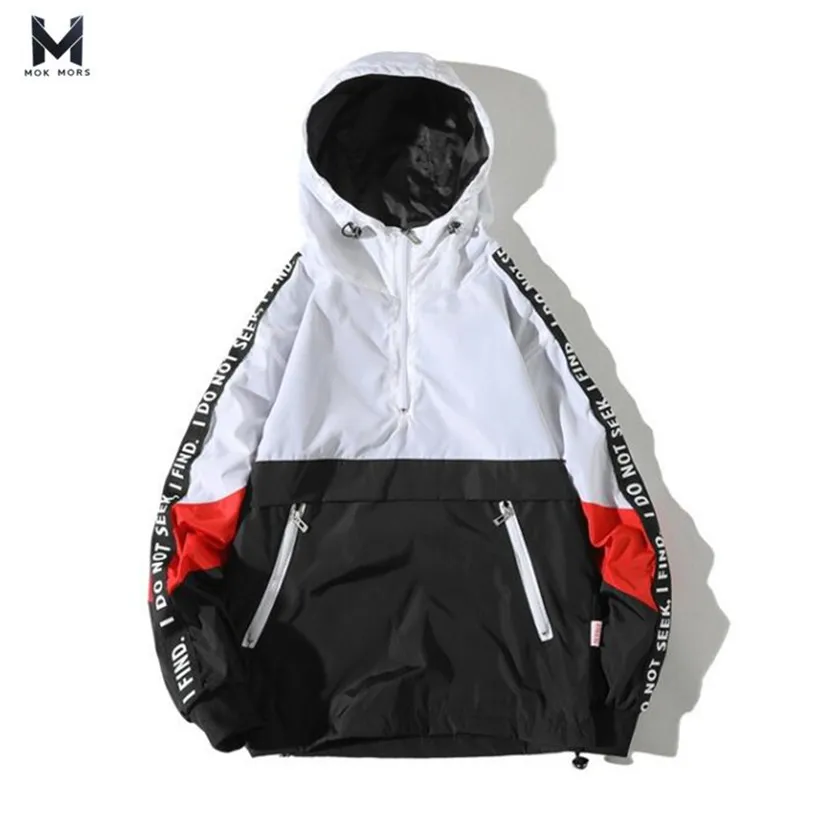 Jackets Men Patchwork Color Hooded Pullover Jacket Zipper Tracksuit Fashion Coats Hip Hop Male Streetwear Autumn Big Size
Jackets Men Patchwork Color Hooded Pullover Jacket Zipper Tracksuit Fashion Coats Hip Hop Male Streetwear Autumn Big Size