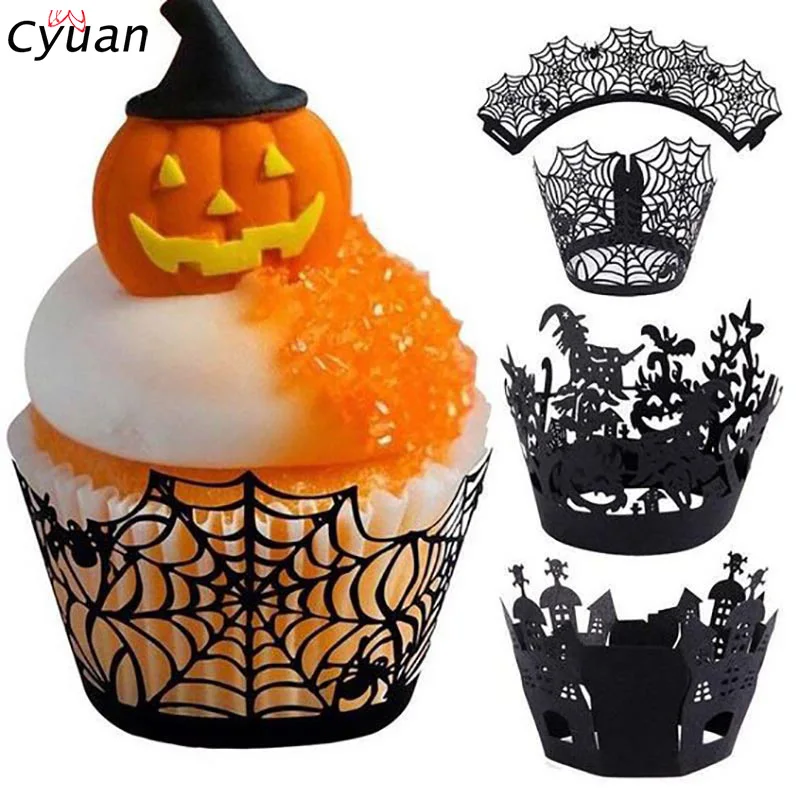 Cyuan 12Pcs Halloween Decoration Black Witch Spider web Castle Cupcake Wrappers Cake Decoration Birthday Cupcake Decor for Kids
Cyuan 12Pcs Halloween Decoration Black Witch Spider web Castle Cupcake Wrappers Cake Decoration Birthday Cupcake Decor for Kids