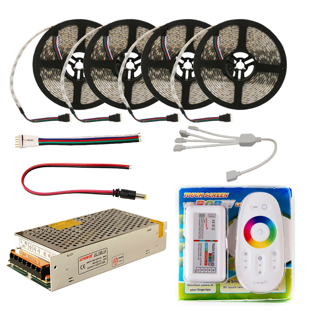 LED Strip set DC12V RGB RGBW 5050 Waterproof LED Strip Kit Flexible Led Light & RF Remote Controller & Power adapter 20M 15M 5M
LED Strip set DC12V RGB RGBW 5050 Waterproof LED Strip Kit Flexible Led Light & RF Remote Controller & Power adapter 20M 15M 5M