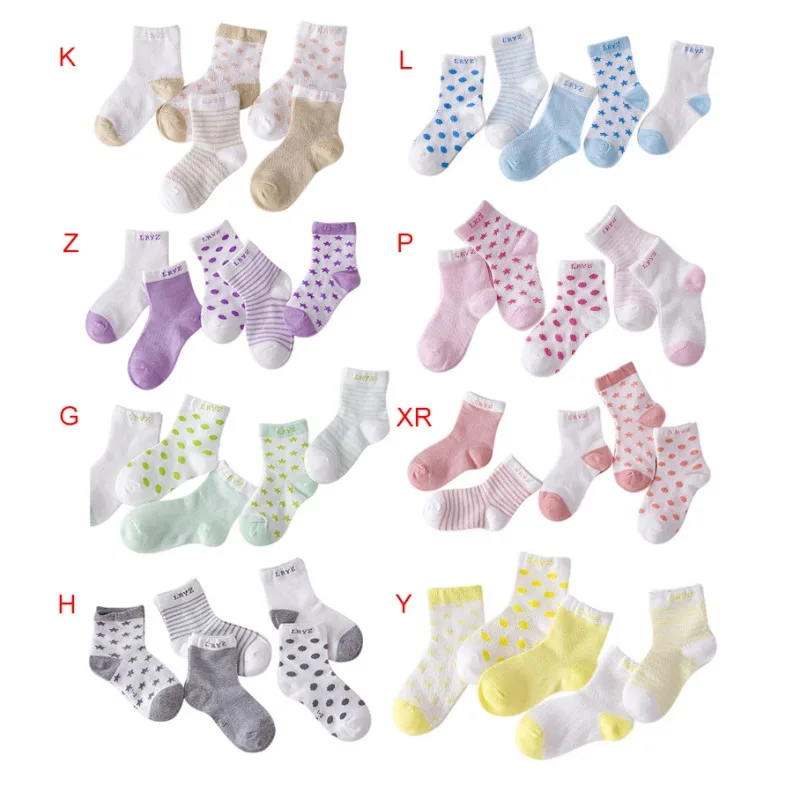 5 Pair=10PCS/lot Baby dots plain Socks Mesh Children Boys For Cotton Girls stripes Neonatal Polka Summer Year 0-6 Kids
5 Pair=10PCS/lot Baby dots plain Socks Mesh Children Boys For Cotton Girls stripes Neonatal Polka Summer Year 0-6 Kids