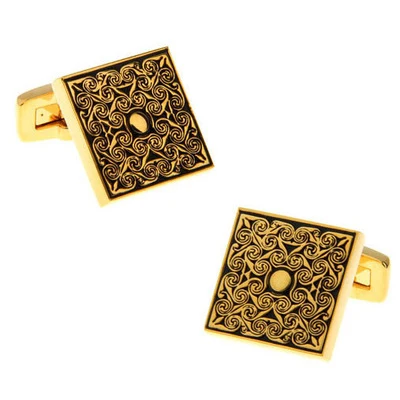 WN Brand new fashion men's French shirt cuff button gold square Hand Carved Rose Pattern Cufflinks
WN Brand new fashion men's French shirt cuff button gold square Hand Carved Rose Pattern Cufflinks