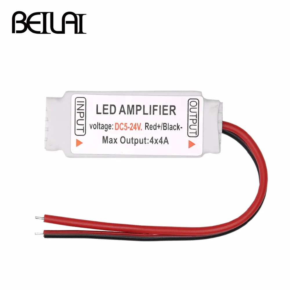 BEILAI DC 5-24V Mini RGBW LED Amplifier 4A X 4 Channel Ultra Slim Mini Portable Repeater for SMD 5050 RGBW LED Strip Light
BEILAI DC 5-24V Mini RGBW LED Amplifier 4A X 4 Channel Ultra Slim Mini Portable Repeater for SMD 5050 RGBW LED Strip Light