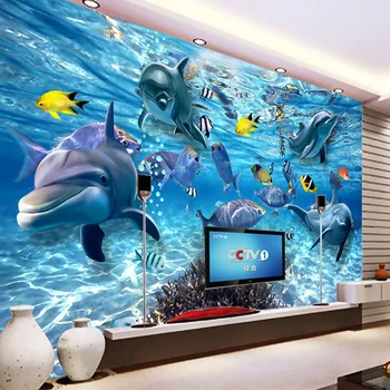 Custom 3D Photo Wallpaper Underwater World Dolphin Fish Children Room Bedroom Living Room TV Decoration Wall Mural Wallpaper
Custom 3D Photo Wallpaper Underwater World Dolphin Fish Children Room Bedroom Living Room TV Decoration Wall Mural Wallpaper