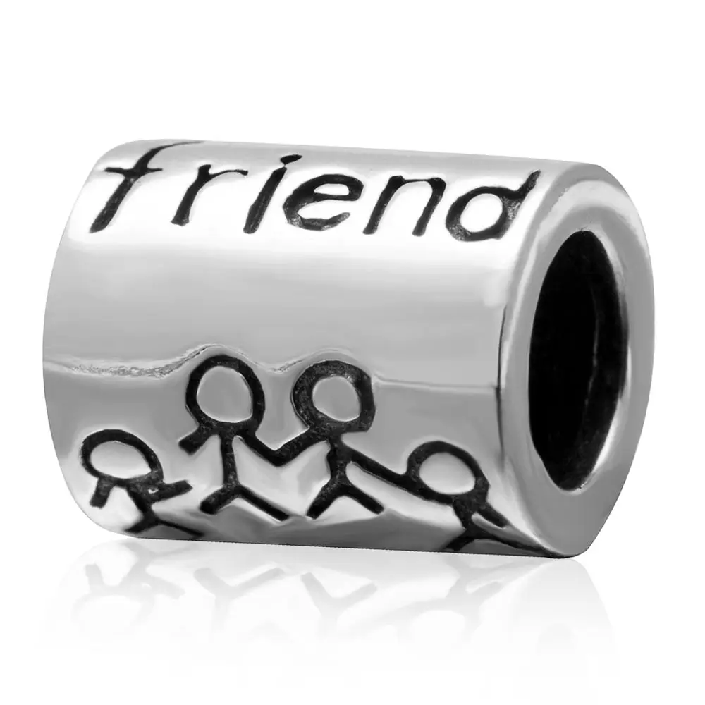 925 Sterling Silver Good Friend Charm Beads Fit Original Brand Bracelets For Gift Womnen DIY Bead Jewelry Making
925 Sterling Silver Good Friend Charm Beads Fit Original Brand Bracelets For Gift Womnen DIY Bead Jewelry Making