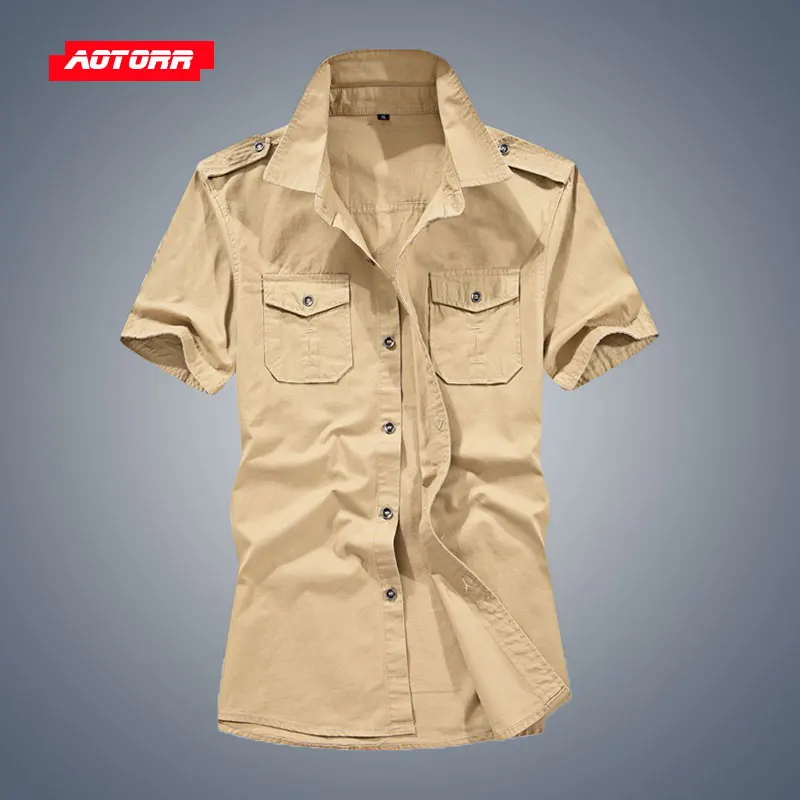 Brand Military Shirt Men Short Sleeve 2019 Summer Army Green Khaki Mens Fashion New Cotton Shirts Camisa Masculina Chemise Homme
Brand Military Shirt Men Short Sleeve 2019 Summer Army Green Khaki Mens Fashion New Cotton Shirts Camisa Masculina Chemise Homme