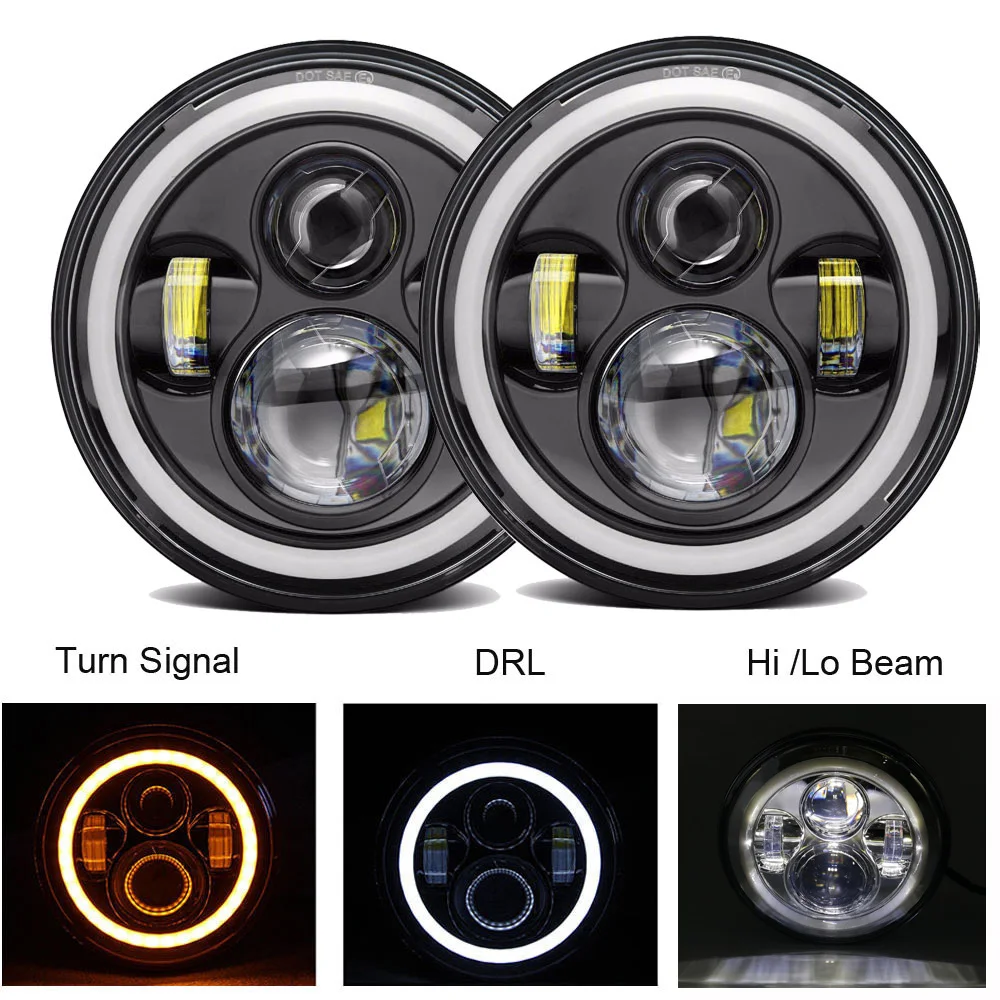 Hot Selling 2pcs 7 Inch Round Led Driving Light H4 LED Car Headlight Kit Auto for Jeep Led Head Lamp Bulbs for lada niva 4x4
Hot Selling 2pcs 7 Inch Round Led Driving Light H4 LED Car Headlight Kit Auto for Jeep Led Head Lamp Bulbs for lada niva 4x4
