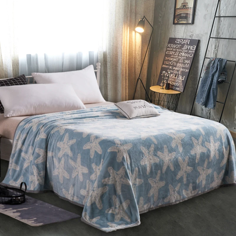 Summer Super Soft Coral Fleece Blanket For Sofa Bed Star Print Throws Blanket Sheet Bedspread Multi-Size Blue Double Face
Summer Super Soft Coral Fleece Blanket For Sofa Bed Star Print Throws Blanket Sheet Bedspread Multi-Size Blue Double Face