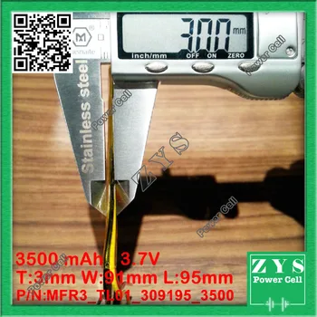 3 Wire 309095 3.7V 3500mah Lithium polymer Battery with Protection Board For PDA Tablet PCs Digital Products 309195
3 Wire 309095 3.7V 3500mah Lithium polymer Battery with Protection Board For PDA Tablet PCs Digital Products 309195