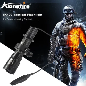 AloneFire TK400 Tactical Flashlight L2 LED Torch Lamp Flash Light Lantern with Mount Remote Control Pressure Switch by 18650
AloneFire TK400 Tactical Flashlight L2 LED Torch Lamp Flash Light Lantern with Mount Remote Control Pressure Switch by 18650