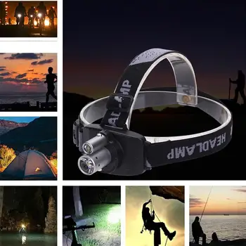 Powerful Double LED Headlamp Headlight Flashlight Rechargeable Linternas Lampe Torch Head lamp
Powerful Double LED Headlamp Headlight Flashlight Rechargeable Linternas Lampe Torch Head lamp