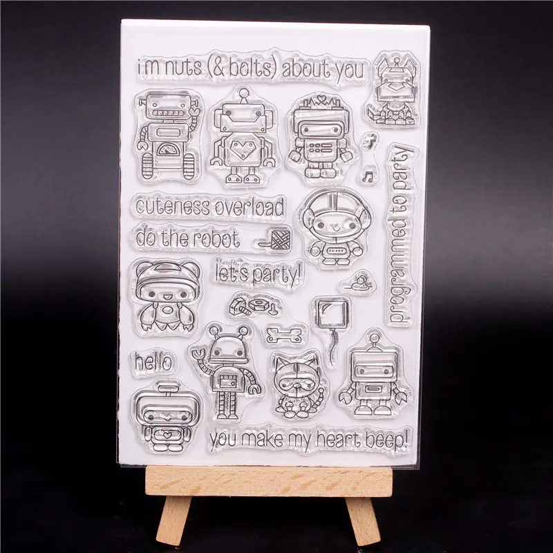 Robot Clear Stamps for Scrapbooking Tampons Transparents Background Card Making Diy
Robot Clear Stamps for Scrapbooking Tampons Transparents Background Card Making Diy