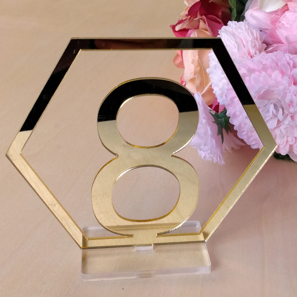 1-40 Numbers Acrylic Table Wedding Decoration Table Cards Signs Hexagon Table Numbers Rustic Home Wedding Seat Plate Number Sign
1-40 Numbers Acrylic Table Wedding Decoration Table Cards Signs Hexagon Table Numbers Rustic Home Wedding Seat Plate Number Sign