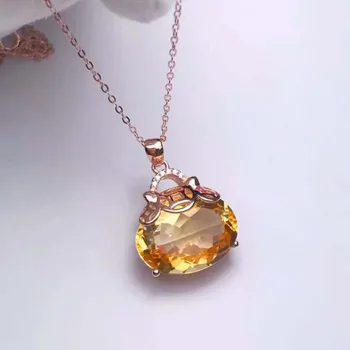 S925 silver plated rose gold natural yellow crystal pendant wealth stone is worth owning
S925 silver plated rose gold natural yellow crystal pendant wealth stone is worth owning