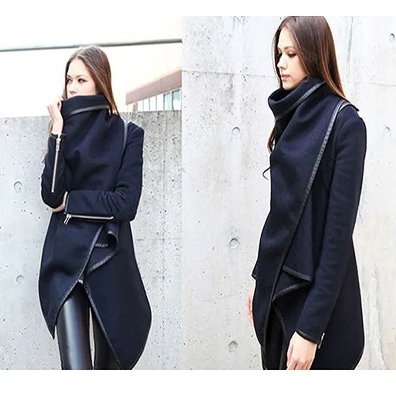 2019 Autumn Winter Women British Style Long Sleeve Fashion Irregular Collar Coat Handsome Wild Elegant Black Female Jacket9
2019 Autumn Winter Women British Style Long Sleeve Fashion Irregular Collar Coat Handsome Wild Elegant Black Female Jacket9