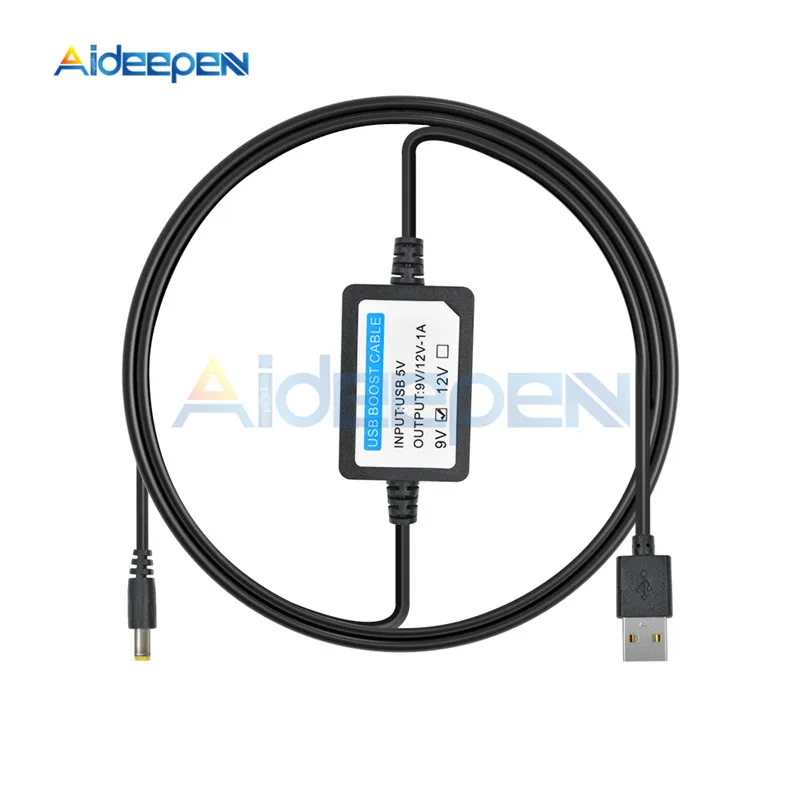 5V 1A USB Power Boost Line DC 5V to DC 9V / 12V 1A Step UP Module USB Converter Adapter Cable 2.1x5.5mm Plug Wire Length 1.3M
5V 1A USB Power Boost Line DC 5V to DC 9V / 12V 1A Step UP Module USB Converter Adapter Cable 2.1x5.5mm Plug Wire Length 1.3M