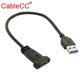 Xiwai USB 3.0 A Male to USB-C USB 3.1 Type C Female Data Cable 20cm with Panel Mount Screw Hole
Xiwai USB 3.0 A Male to USB-C USB 3.1 Type C Female Data Cable 20cm with Panel Mount Screw Hole