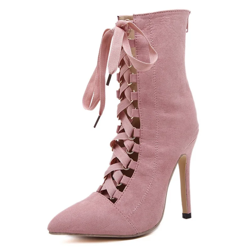 2018 autumn Europe and the United States cross strap fine with foreign trade in the single boots pink 1201
2018 autumn Europe and the United States cross strap fine with foreign trade in the single boots pink 1201
