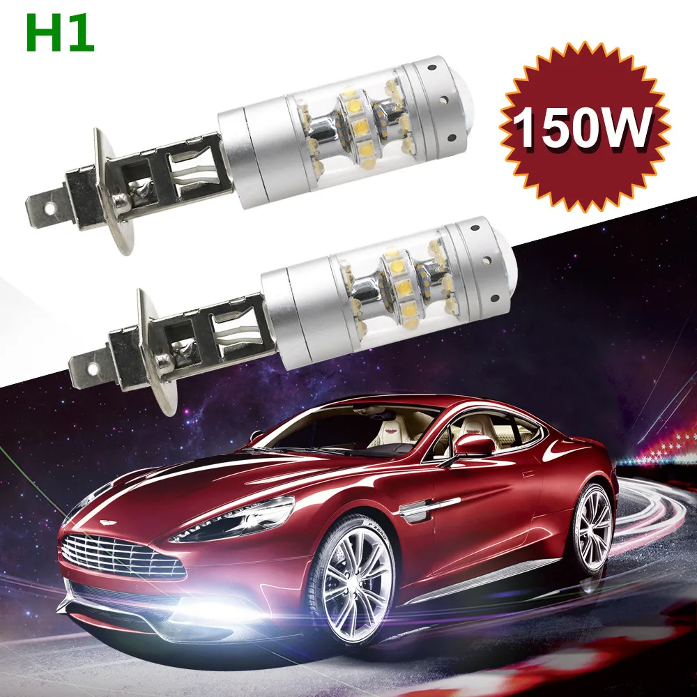 2pcs 150W H1 H3 LED Bulb Super Bright Cree Lens Chip Car Fog Lights 12V 24V 6000K White Driving Day Running Lamp Auto Led Car
2pcs 150W H1 H3 LED Bulb Super Bright Cree Lens Chip Car Fog Lights 12V 24V 6000K White Driving Day Running Lamp Auto Led Car