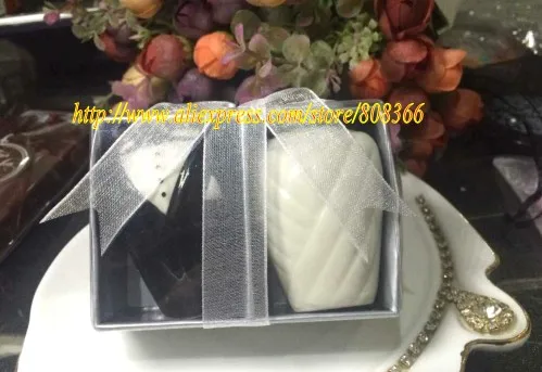 20 шт./лот (10 коробок) Керамические шейкеры для невесты и жениха Солонка перца