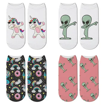 New 3D Printed Unicorn Funny Socks Womens Alien Unicorn Cotton Socks Harajuku Kawaii Low Cut Ankle Short Spaort Socks
New 3D Printed Unicorn Funny Socks Womens Alien Unicorn Cotton Socks Harajuku Kawaii Low Cut Ankle Short Spaort Socks