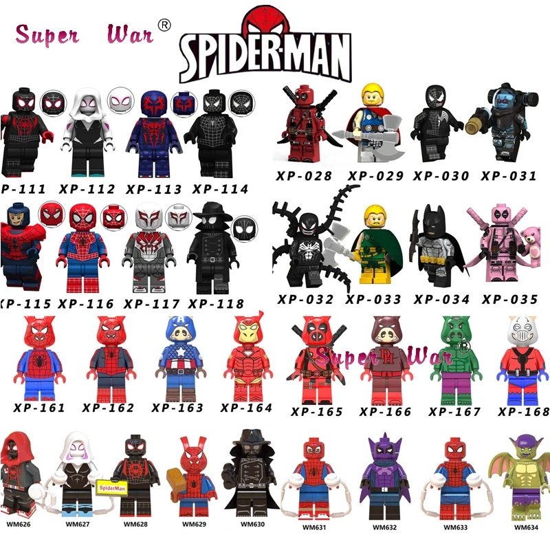 Single Marvel Movie Spiderman Spider-Ham Deadpool Captain America Iron Man Ant-Man Hulk building blocks toy for children
Single Marvel Movie Spiderman Spider-Ham Deadpool Captain America Iron Man Ant-Man Hulk building blocks toy for children