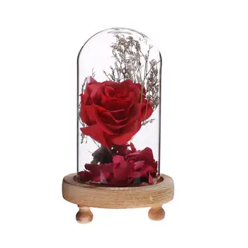 Romantic Red Rose Glass Wooden Base Ornaments Festival Decor Birthday Gifts wedding decoration Ornament Storage
Romantic Red Rose Glass Wooden Base Ornaments Festival Decor Birthday Gifts wedding decoration Ornament Storage